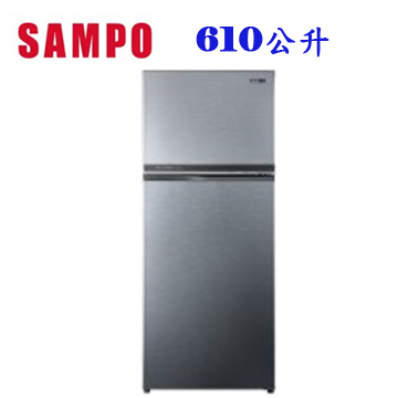 上揚家電-聲寶經典定頻兩門冰箱610公升(SR-C61G(K3))